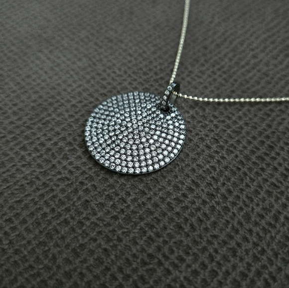 Mary Louise Designs Pave Disc💿 Pendant Necklace - Picture 10 of 15